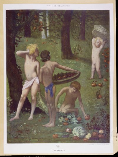 Autumn (detail), 1871 by Pierre Puvis de Chavannes